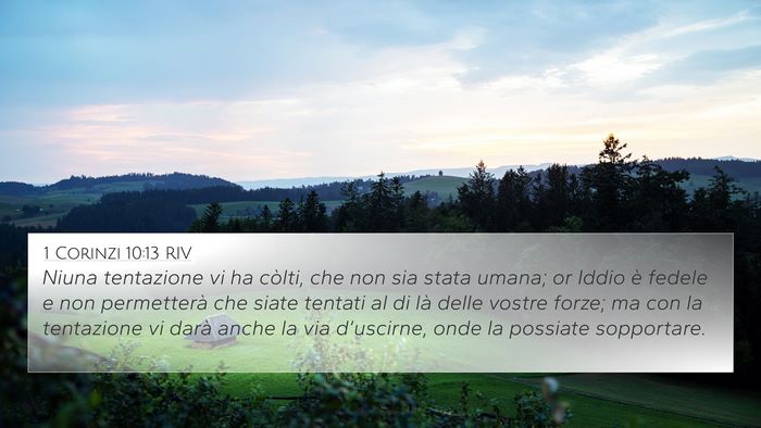 1 Corinzi 10:13 RIV Bible Verse Image