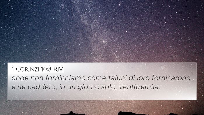 1 Corinzi 10:8 RIV Bible Verse Image