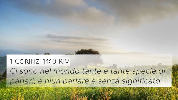 1 Corinzi 14:10 RIV 4K Wallpaper - Ci sono nel mondo tante e tante specie di - 4K Wallpaper Bible Verse