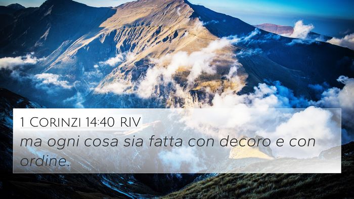 1 Corinzi 14:40 RIV Bible Verse Image