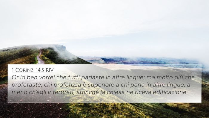1 Corinzi 14:5 RIV Bible Verse Image