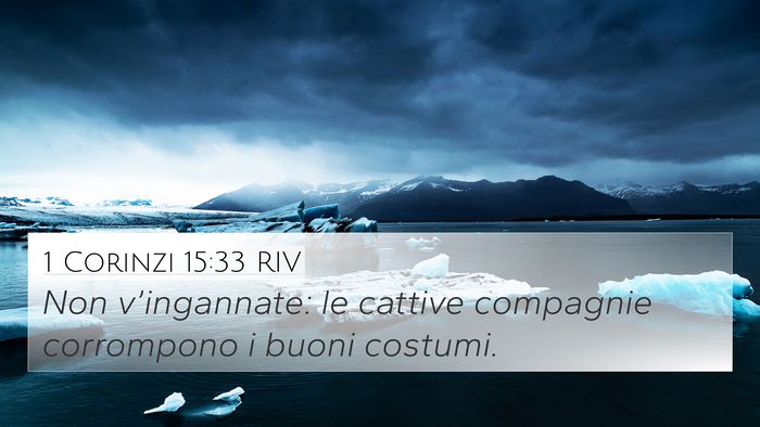 1 Corinzi 15:33 RIV Bible Verse Image
