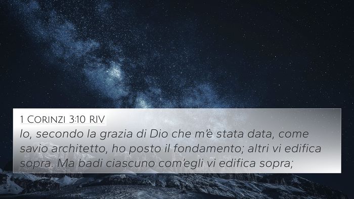 1 Corinzi 3:10 RIV Bible Verse Image