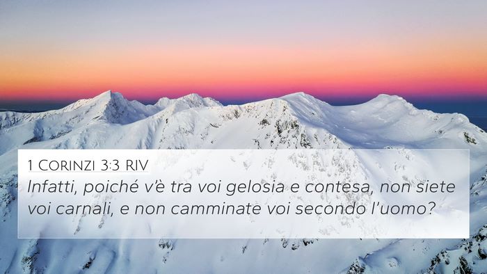 1 Corinzi 3:3 RIV Bible Verse Image