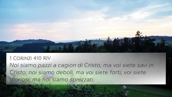 1 Corinzi 4:10 RIV Bible Verse Image