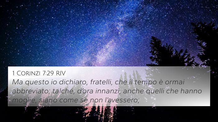 1 Corinzi 7:29 RIV Bible Verse Image