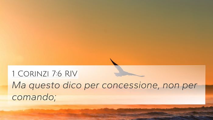 1 Corinzi 7:6 RIV Bible Verse Image