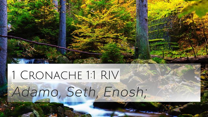 1 Cronache 1:1 RIV Bible Verse Image
