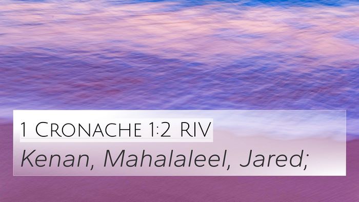 1 Cronache 1:2 RIV 4K Wallpaper - Kenan, Mahalaleel, - 4K Wallpaper Bible Verse
