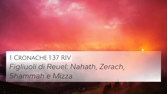 1 Cronache 1:37 RIV 4K Wallpaper - Figliuoli di Reuel: Nahath, Zerach, Shammah e - 4K Wallpaper Bible Verse