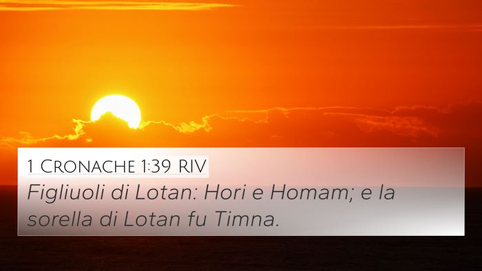 1 Cronache 1:39 RIV 4K Wallpaper - Figliuoli di Lotan: Hori e Homam; e la sorella di - 4K Wallpaper Bible Verse