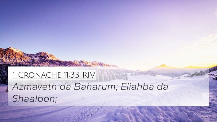 1 Cronache 11:33 RIV 4K Wallpaper - Azmaveth da Baharum; Eliahba da - 4K Wallpaper Bible Verse