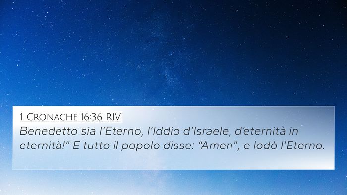 1 Cronache 16:36 RIV Bible Verse Image