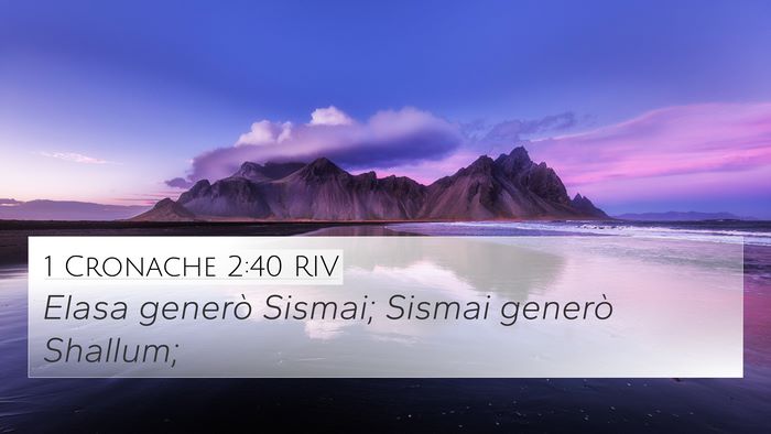 1 Cronache 2:40 RIV 4K Wallpaper - Elasa generò Sismai; Sismai generò - 4K Wallpaper Bible Verse