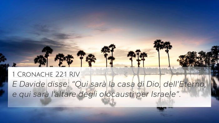 1 Cronache 22:1 RIV Bible Verse Image