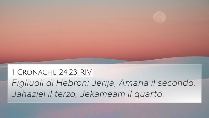 1 Cronache 24:23 RIV Bible Verse Image