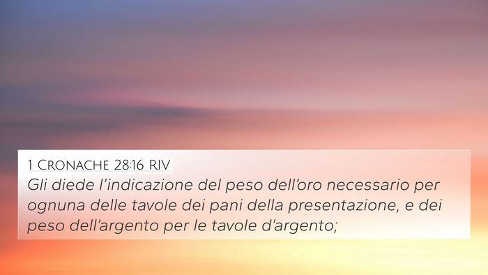 1 Cronache 28:16 RIV Bible Verse Image