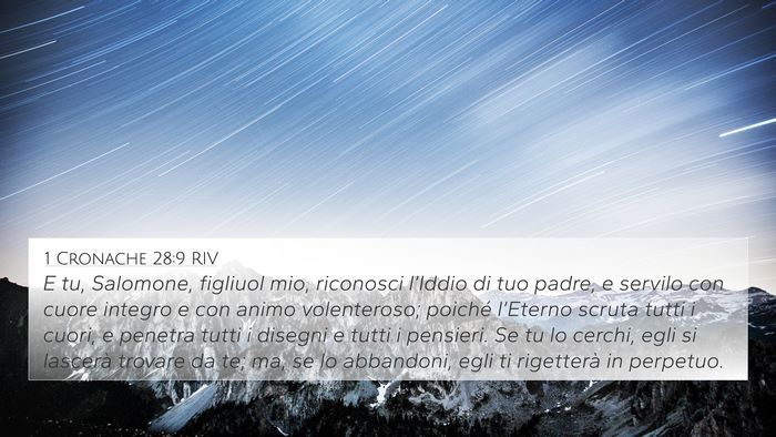 1 Cronache 28:9 RIV Bible Verse Image
