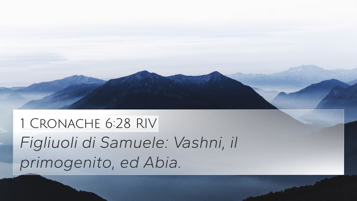 1 Cronache 6:28 RIV Bible Verse Image