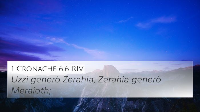 1 Cronache 6:6 RIV 4K Wallpaper - Uzzi generò Zerahia; Zerahia generò - 4K Wallpaper Bible Verse