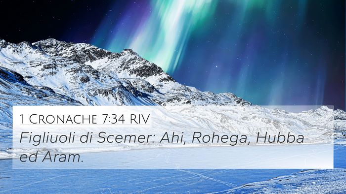 1 Cronache 7:34 RIV 4K Wallpaper - Figliuoli di Scemer: Ahi, Rohega, Hubba ed - 4K Wallpaper Bible Verse