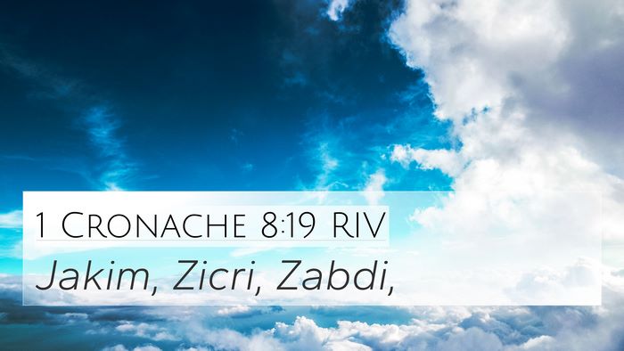 1 Cronache 8:19 RIV 4K Wallpaper - Jakim, Zicri, - 4K Wallpaper Bible Verse