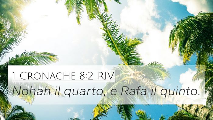 1 Cronache 8:2 RIV 4K Wallpaper - Nohah il quarto, e Rafa il - 4K Wallpaper Bible Verse