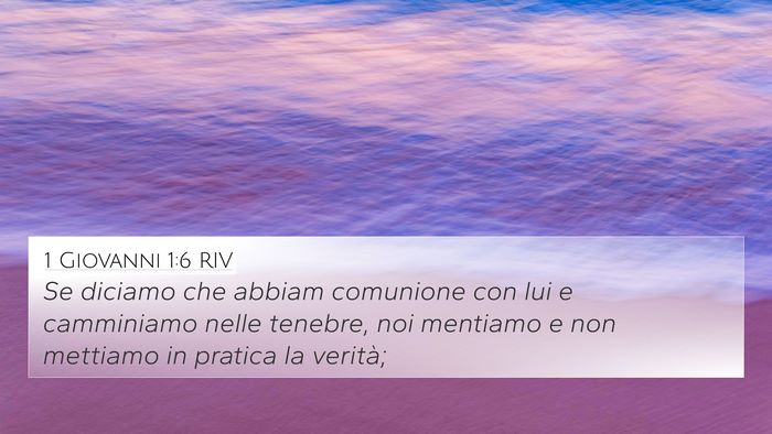 1 Giovanni 1:6 RIV Bible Verse Image