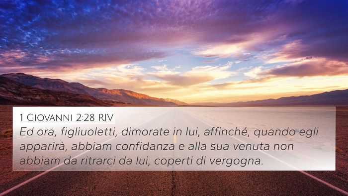 1 Giovanni 2:28 RIV Bible Verse Image