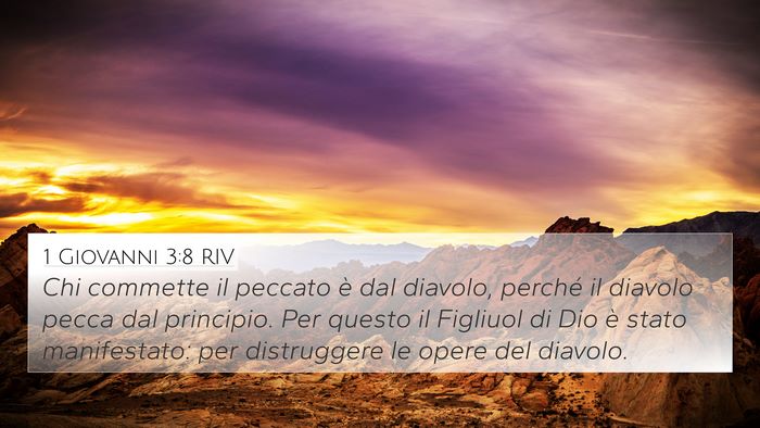1 Giovanni 3:8 RIV Bible Verse Image
