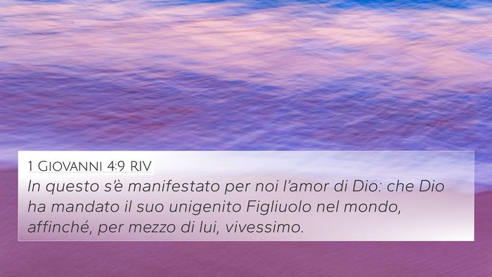 1 Giovanni 4:9 RIV Bible Verse Image