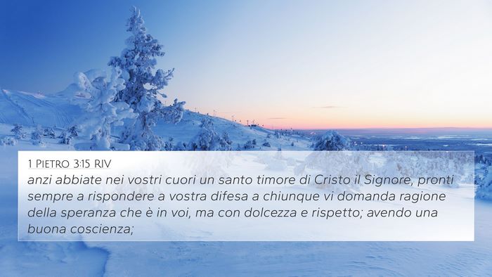 1 Pietro 3:15 RIV 4K Wallpaper - anzi abbiate nei vostri cuori un santo timore di - 4K Wallpaper Bible Verse