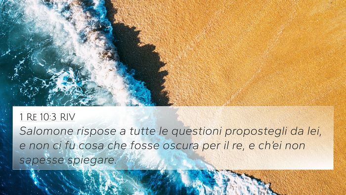 1 Re 10:3 RIV 4K Wallpaper - Salomone rispose a tutte le questioni propostegli - 4K Wallpaper Bible Verse