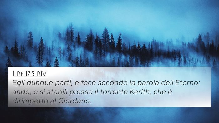 1 Re 17:5 RIV 4K Wallpaper - Egli dunque partì, e fece secondo la parola - 4K Wallpaper Bible Verse