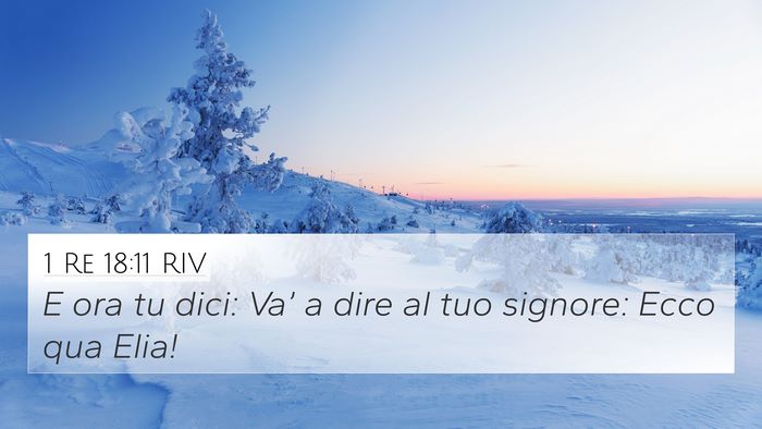 1 Re 18:11 RIV 4K Wallpaper - E ora tu dici: Va’ a dire al tuo signore: Ecco - 4K Wallpaper Bible Verse