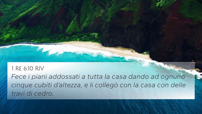 1 Re 6:10 RIV 4K Wallpaper - Fece i piani addossati a tutta la casa dando ad - 4K Wallpaper Bible Verse