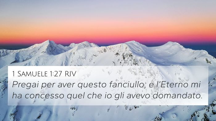 1 Samuele 1:27 RIV Bible Verse Image