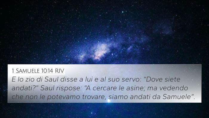 1 Samuele 10:14 RIV 4K Wallpaper - E lo zio di Saul disse a lui e al suo servo: - 4K Wallpaper Bible Verse