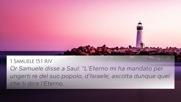 1 Samuele 15:1 RIV Bible Verse Image