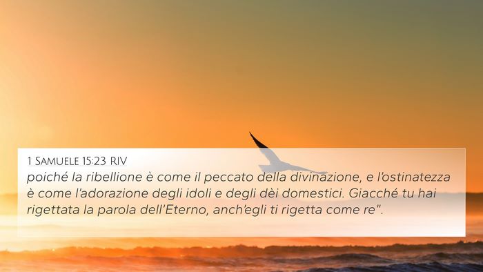 1 Samuele 15:23 RIV Bible Verse Image