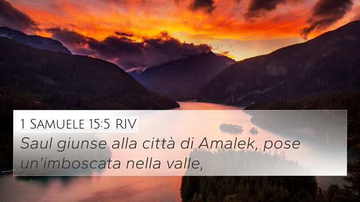 1 Samuele 15:5 RIV 4K Wallpaper - Saul giunse alla città di Amalek, pose - 4K Wallpaper Bible Verse