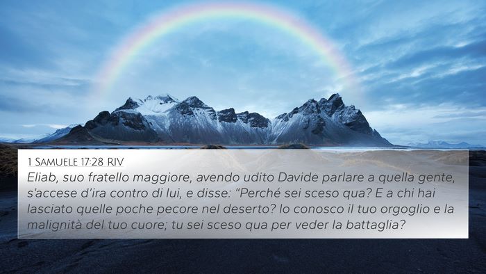 1 Samuele 17:28 RIV Bible Verse Image