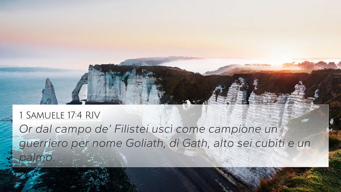1 Samuele 17:4 RIV Bible Verse Image