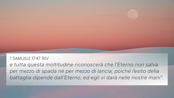 1 Samuele 17:47 RIV Bible Verse Image