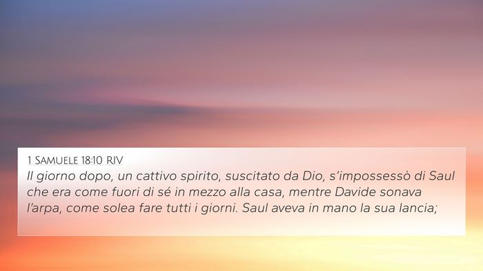 1 Samuele 18:10 RIV Bible Verse Image