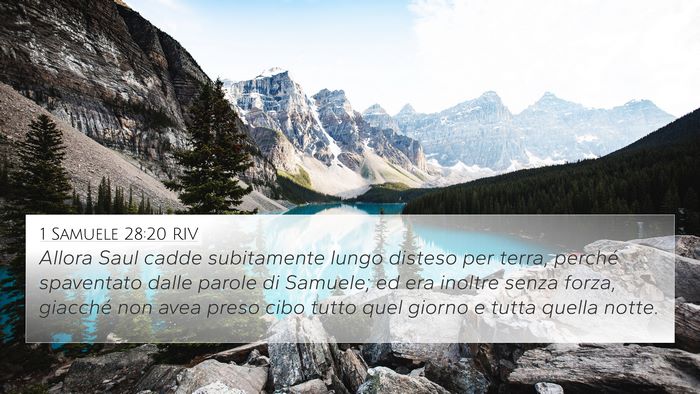 1 Samuele 28:20 RIV 4K Wallpaper - Allora Saul cadde subitamente lungo disteso per - 4K Wallpaper Bible Verse
