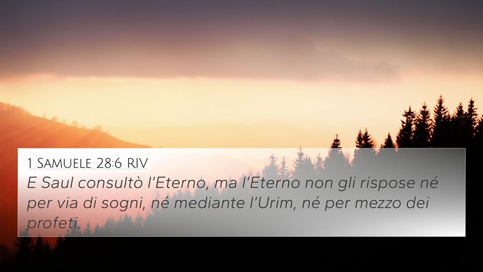 1 Samuele 28:6 RIV Bible Verse Image