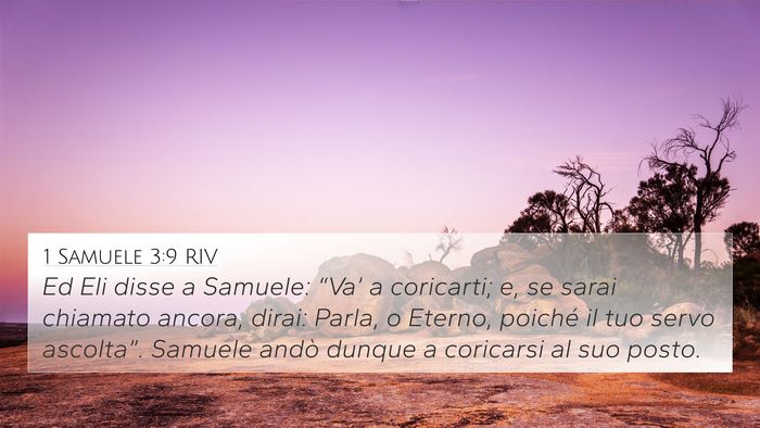 1 Samuele 3:9 RIV 4K Wallpaper - Ed Eli disse a Samuele: “Va’ a coricarti; e, - 4K Wallpaper Bible Verse
