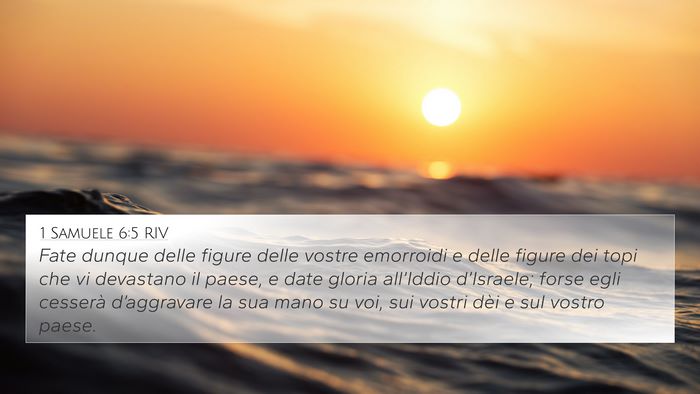 1 Samuele 6:5 RIV 4K Wallpaper - Fate dunque delle figure delle vostre emorroidi e - 4K Wallpaper Bible Verse