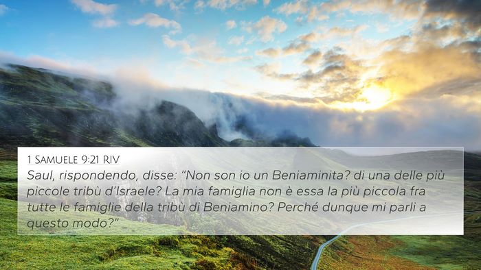 1 Samuele 9:21 RIV 4K Wallpaper - Saul, rispondendo, disse: “Non son io un - 4K Wallpaper Bible Verse